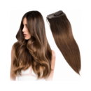 Dream Hair Clip-In Extensions Straight 8 Teile & 17 Clips, 18" (ca. 46 cm) – Farbe 30, Echthaar