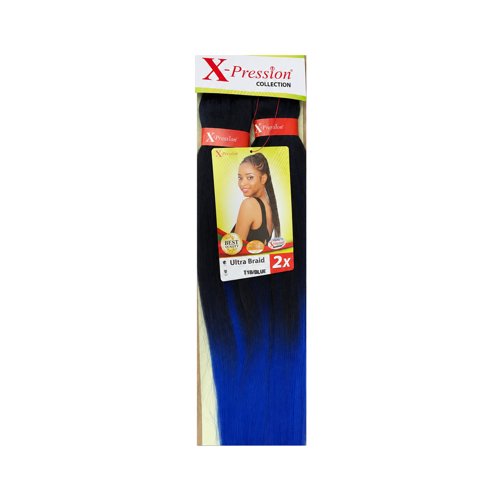 X-Pression Pre-Stretched Colour T1B/Blue