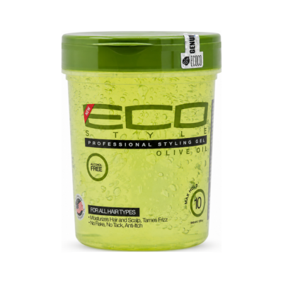 Eco Style Olive Oil Styling Gel Max Hold Alcohol free Green