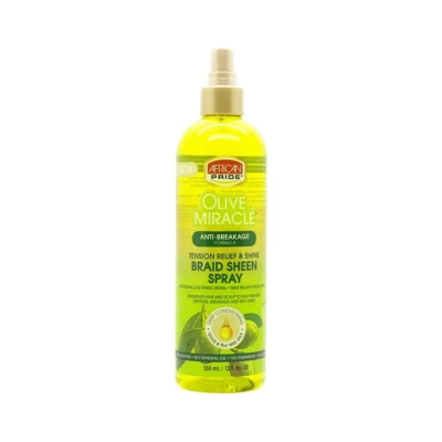 African Pride Olive Miracle Braid Shine Spray