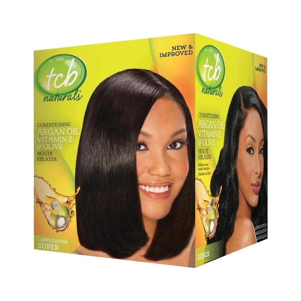 TCB Naturals Arganöl Vitamin E & Olive Keine Lauge Relaxer Kit Super - Image 2