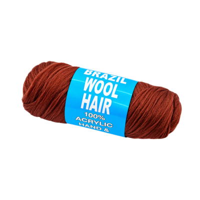 Dream Hair Brazilian Wool Hair 100% Acrylic Knitting Yarn Brown 100 g